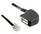 Preview: Cablu adaptor DINIC de la mufa RJ11 la mufa TAE-F, negru, cutie DINIC cu gaură Euro, lungime 0.20m